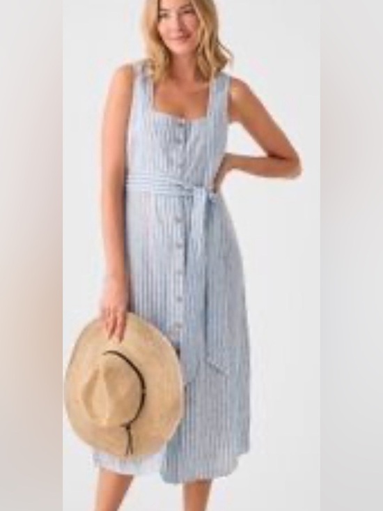 Faherty Dresses & Skirts - Faherty Seaside Linen Dress - Altered